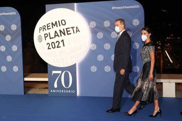 Kings Spain Felipe VI,Queen Letizia durining 70th edition of Planeta awards 2021 in Barcelona on Friday, 15 October 2021 Cordon Press