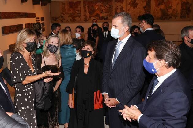 Kings Spain Felipe VI,Queen Letizia durining 70th edition of Planeta awards 2021 in Barcelona on Friday, 15 October 2021 Cordon Press