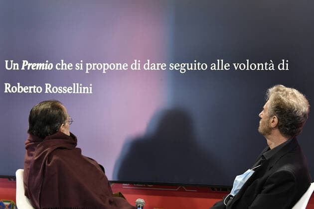 Renzo Rossellini and Roberto Petrocchi during the Press conference for the presentation of Roberto Rossellini International Award at Spazio Roma Lazio Film Commission Oct 15th 2021  Copyright: xFrancescoxNatarellix xIPAx xx 0