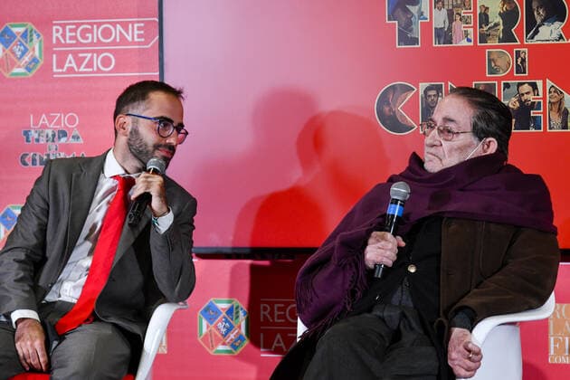 Renzo Rossellini and Adriano Squillante during the Press conference for the presentation of Roberto Rossellini International Award at Spazio Roma Lazio Film Commission Oct 15th 2021  Copyright: xFrancescoxNatarellix xIPAx xx 0