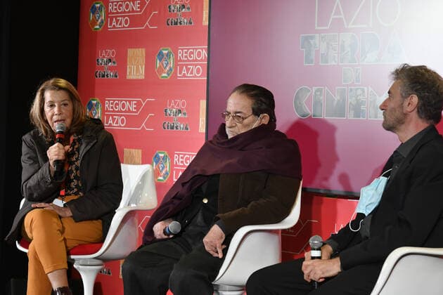 Renzo Rossellini, Luciana Burlin and Roberto Petrocchi during the Press conference for the presentation of Roberto Rossellini International Award at Spazio Roma Lazio Film Commission Oct 15th 2021  Copyright: xFrancescoxNatarellix xIPAx xx 0