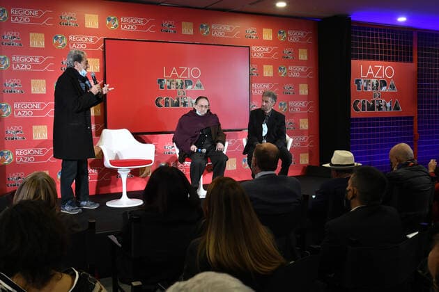 Renzo Rossellini, Roberto Girometti and Roberto petrocchi during the Press conference for the presentation of Roberto Rossellini International Award at Spazio Roma Lazio Film Commission Oct 15th 2021  Copyright: xFrancescoxNatarellix xIPAx xx 0