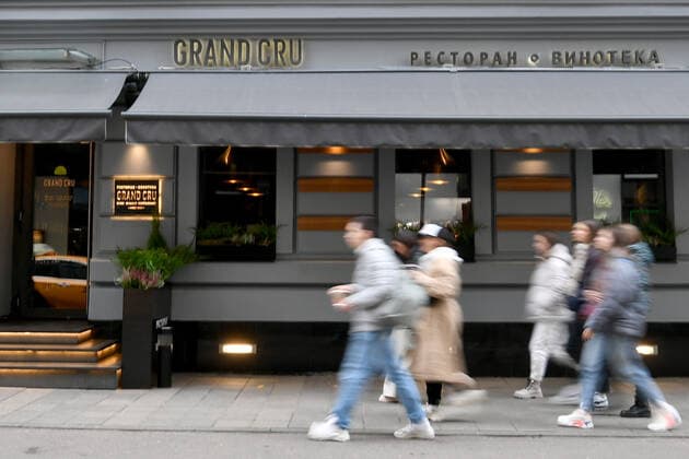 MOSCOW, RUSSIA - OCTOBER 16, 2021: A view of the Grand Cru restaurant awarded a Michelin star. Maxim Grigoryev TASS  TS114601