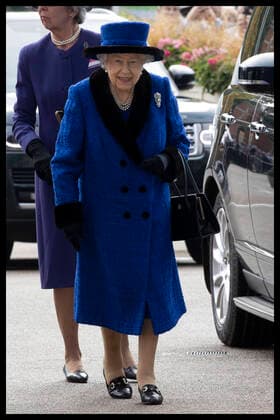 . 16 10 2021. Ascot , United Kingdom. Queen Elizabeth II arriving at the British Champions Day at Ascot racecourse, United Kingdom.  xStephenxLockx xi-Imagesx IIM-22684-0008