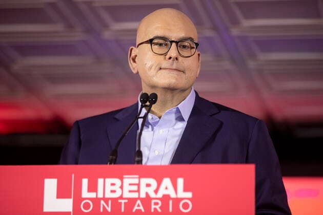 October 17, 2021, Toronto, on, Canada: Ontario Liberal Party leader Steven Del Duca delivers remarks at the party s AGM in Toronto, Sunday, Oct. 17, 2021. Toronto Canada  - ZUMAc35_ 20211017_zaf_c35_031 Copyright: xChrisxYoungx