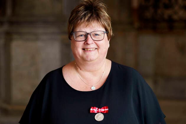 Senior Assistant in Helsingør Municipality Jette Mygind Kartman Espergaerde, thanked for the Medal of Merit at the audience at Christians Castle on Monday 18 October 2021, Copenhagen  Copyright: KeldxNavntoft KeldxNavntoftx COP101 spdk20211018-152058-L