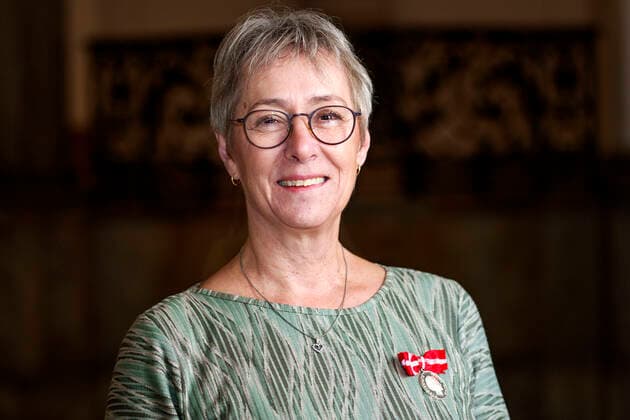 Professional consultant at the Danish Tax Agency, Michelle Nelson, Horsens, thanked for the Medal of Merit at the Audiensen at Christians Castle on Monday 18 October 2021, Copenhagen  Copyright: KeldxNavntoft KeldxNavntoftx COP101 spdk20211018-152132-L