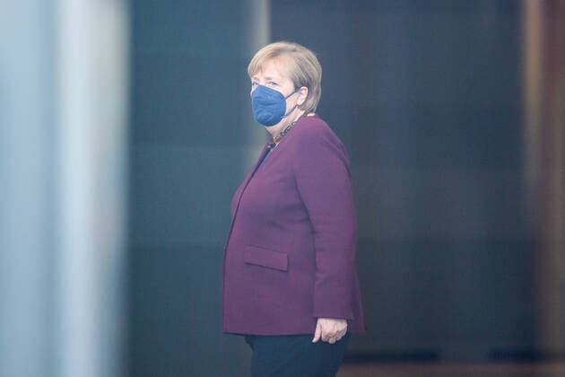 Berlin GER, Berlin, 18 10 21, Mary May Simon at German Chancellor Angela Merkel Angela Merkel waits, picture appointment at the greeting of the Governor General of Canada Mary May Simon by BKin Dr Angela Merkel, 18 10 2021, Copyright: xEibner-Pressefotox EP_EER