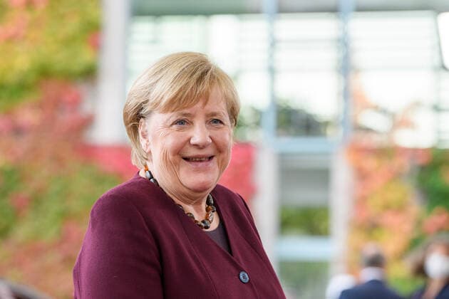 Berlin GER, Berlin, 18 10 21, Mary May Simon with German Chancellor Angela Merkel German Chancellor Angela Merkel , pictured welcoming Governor General of Canada Mary May Simon by BKin Dr Angela Merkel, 18 10 2021, Copyright: xEibner-Pressefotox EP_EER