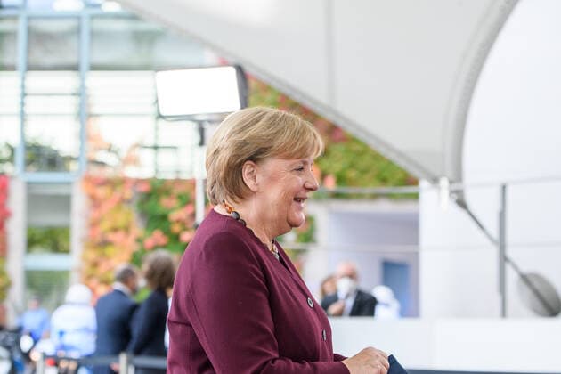 Berlin GER, Berlin, 18 10 21, Mary May Simon with German Chancellor Angela Merkel German Chancellor Angela Merkel , pictured welcoming Governor General of Canada Mary May Simon by BKin Dr Angela Merkel, 18 10 2021, Copyright: xEibner-Pressefotox EP_EER