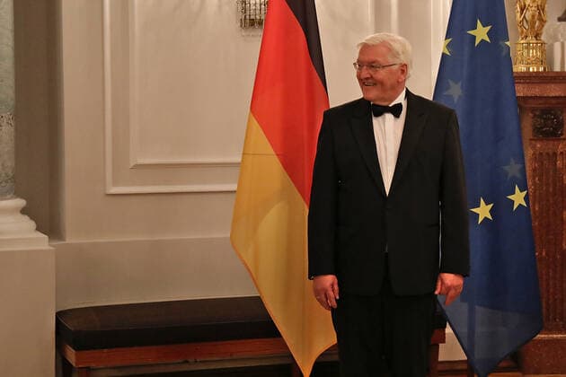 State Visit of the Governor General of Canada in Berlin Laughing Federal President Frank Walter Steinmeier Berlin Berlin GER