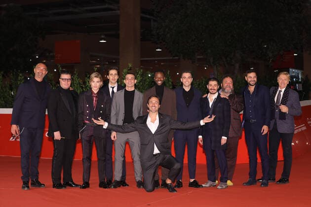 Roma Cinema Fest 2021, Film Fest, Red carpet of the film Crazy for football . In the photo: group with Volfango De Biasi, Simone Baldasseroni (Biondo) and other actors  Copyright: xMarcoxProvvisionatox xIPAx xDxAvanzo Provvisionatox