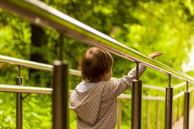 Preschooler has fun in the park. Take a walk, play and have fun. Emotions, joy. Portrait of a child. Copyright: xAlinaxLebedx 37266558