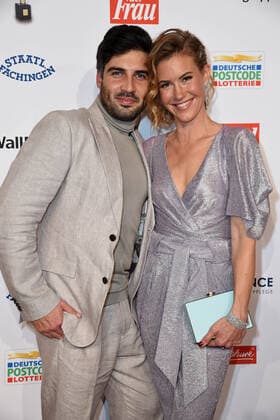 Wolke Hegenbarth with boyfriend Oliver Vaid at the Golden Bild der Frau awards at the Stage Theater Neue Flora in Hamburg on 20 10 2021