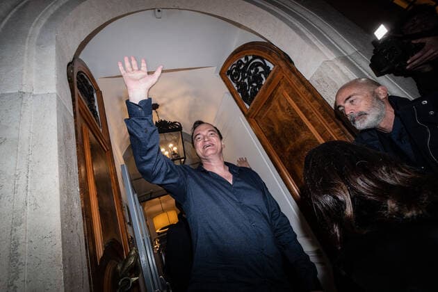 Quentin Tarantino in via Condotti. Pictured: Quentin Tarantino  Copyright: x xIPAx xRomax