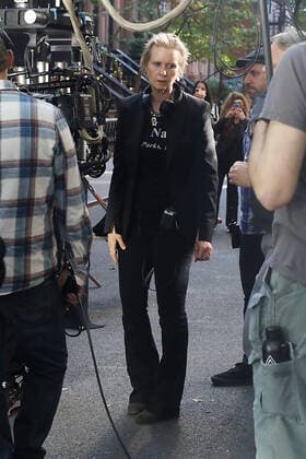 October 20, 2021.Cynthia Nixon, shooting on set of HBOMax Sex and the City reboot series And Just Like That in New York October 20, 2021 Copyright: xRWx