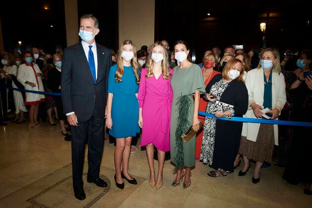 21-10-2021 Oviedo Princess Leonor and King Felipe and Queen Letizia and Princess Sofia attend the 29th edition of the Princess Asturias awards concert at the conference center auditorium Plaza de la Gesta in Oviedo (Asturias). No Spain Â  Copyright: xPPEx