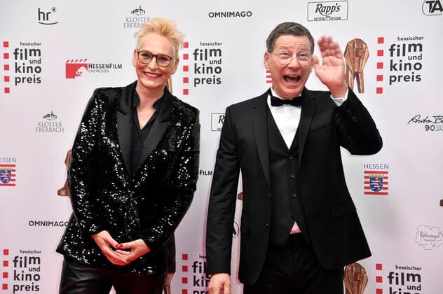 Bärbel Schäfer and Rainer Ewerrien at the 32 Hessian Film and Cinema Award ceremony at the Capitol Theater Offenbach, 22 10 2021 Foto:xN.xKubelkax xFuturexImage
