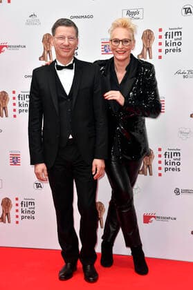 Rainer Ewerrien and Bärbel Schäfer at the 32 Hessian Film and Cinema Award ceremony at the Capitol Theater Offenbach, 22 10 2021 Foto:xN.xKubelkax xFuturexImage
