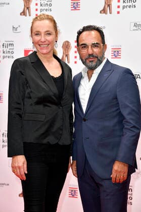 Franziska Maral with husband Adnan Maral at the 32 Hessian Film and Cinema Award ceremony at the Capitol Theater Offenbach, 22 10 2021 Foto:xN.xKubelkax xFuturexImage