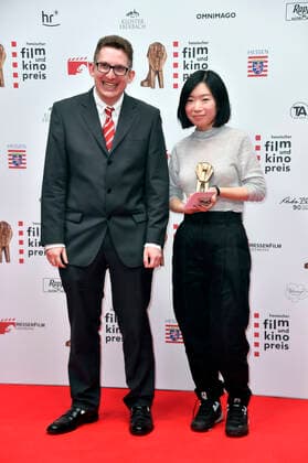 Tobias Sauer with company at the 32 Hessian Film and Cinema Awards at the Capitol Theater Offenbach, 22 10 2021 Foto:xN.xKubelkax xFuturexImage