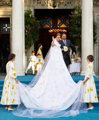 Bilder des Jahres 2021, Entertainment 10 Oktober Entertainment Themen der Woche KW42 Entertainment Bilder des Tages 23-10-2021 Greece Wedding of Prince Philippos of Greece and Denmark and Princess Nina-Nastassja Flohr at the Metropolitan Cathedral of Athens. Â  Copyright: xPPEx