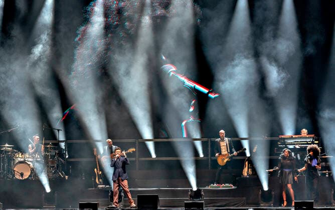 The English singer songwriter, Rick Astley on stage at the Royal Arena in Copenhagen on Saturday 23 October 2021, Copenhagen  Copyright: TorbenxChristensen TorbenxChristensenx COP200 spdk20211024-002031-L