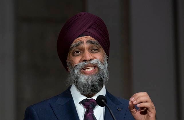 October 26, 2021, Ottawa, ON, Canada: Minister of International Development Harjit Sajjan speaks during a news conference, Tuesday, October 26, 2021 in Ottawa. Ottawa Canada  - ZUMAc35_ 20211026_zaf_c35_306 Copyright: xAdrianxWyldx