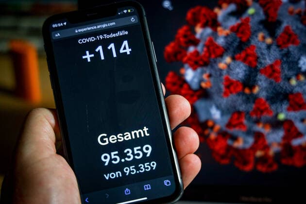 Coronavirus in Germany Covid 19 Dashboard of the Robert Koch Institute 27 10 2021 Robert Koch Institute 7 days Incidence 118.0 7 days Number of cases 98 144 COVID 19 cases 4 506 415 Addition of 23 212 compared to the previous day COVID 19 deaths 95 359 Addition of 114 compared to the previous day