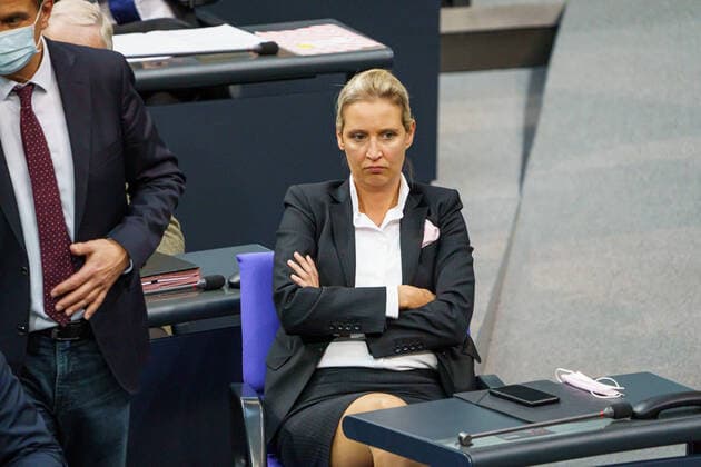 Plenary Session of the German Bundestag 20 German Bundestag in Berlin Constituent Session Alice Weidel after the AfD candidate for the election of the stelvertretenden Bundestag President failed Plenary Session of the German Bundestag 20 German Bundestag in Berlin Constituent Session Al