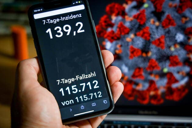 Coronavirus in Germany Covid 19 Dashboard of the Robert Koch Institute 29 10 2021 Robert Koch Institute 7 days Incidence 139.2 7 days Number of cases 115 712 COVID 19 cases 4 559 120 Addition of 24 668 compared to previous day COVID 19 deaths 95 606 Addition of 121 compared to previous day