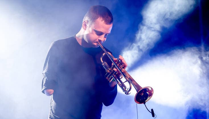 Concert by Barabas LÅrinc @ Kulturauerei, MWM Most Wanted Music, Trumpet with one hand Barabas LÅrinc