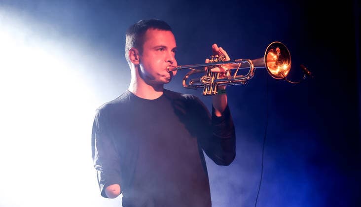 Concert by Barabas LÅrinc @ Kulturauerei, MWM Most Wanted Music, Trumpet with one hand Barabas LÅrinc