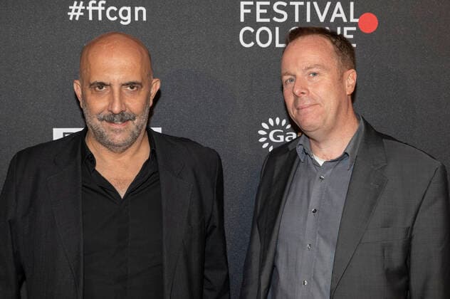 Gaspar Noe with laudator at the Film Festival Cologne Awards 2021 at the 31 Film Festival Cologne 2021 at E Werk Cologne, 28 10 2021. Foto:xR.xSchmiegeltx xFuturexImage