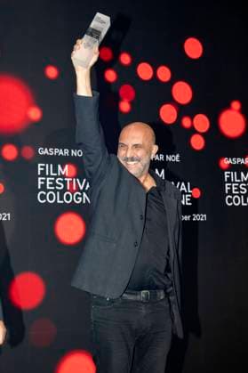 Gaspar Noe at the presentation of the Film Festival Cologne Awards 2021 at the 31 Film Festival Cologne 2021 at E Werk Cologne, 28 10 2021. Foto:xR.xSchmiegeltx xFuturexImage