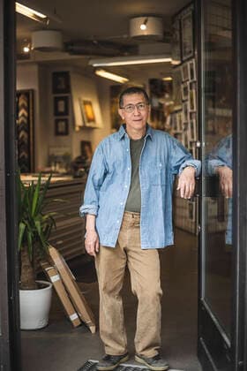 Portrait of senior craftsman at shop Sweden, Stockholm, model released, property released Copyright: xMaskotx , MA89388