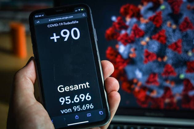 Coronavirus in Germany Covid 19 Dashboard of the Robert Koch Institute 30 10 2021 Robert Koch Institute 7 days Incidence 145.1 7 days Number of cases 120 628 COVID 19 cases 4 580 663 Addition of 21 543 compared to the previous day COVID 19 deaths 95 696 Addition of 90 compared to the previous day