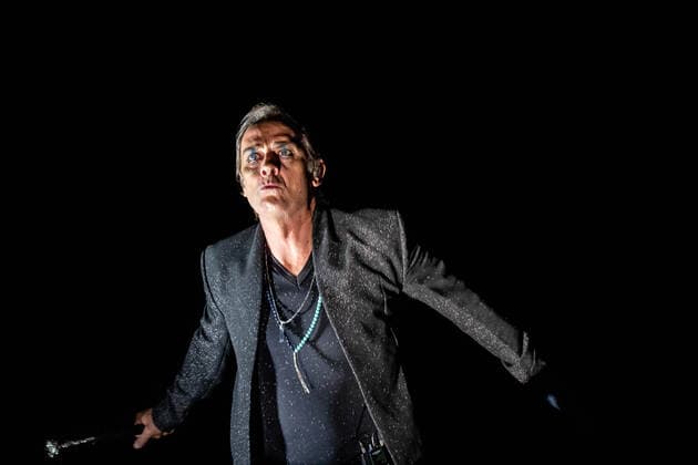 October 30, 2021, London, England, United Kingdom: Alexandra Palace, London, UK, 30th October 2021. Peter Murphy, the lead singer of the iconic Bauhaus, performs during the first live concert in London after a pandemic that interrupted the reunion tour planned for the year 2020. The band plays in its original formation: Peter Murphy (vocals), Daniel Ash (guitar), David J (bass), Kevin Haskins London United Kingdom - ZUMAm203 20211030_zip_m203_023 Copyright: xSabrinaxMerollax