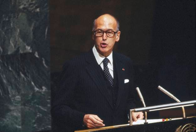 French President Valery Giscard d Estaing, addressing United Nations General Assembly, New York City, New York, USA, May 24, 1978  Copyright: xCircaxImagesx ghi-circa10183