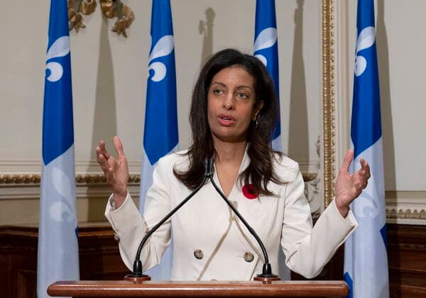 November 2, 2021, QUEBEC, PQ, Canada: Quebec Liberal Leader Dominique Anglade responds to reporters questions over the dismissal of MNA Marie Montpetit from the Liberal caucus, Tuesday, November 2, 2021 at the legislature in Quebec City. QUEBEC Canada  - ZUMAc35_ 20211102_zaf_c35_018 Copyright: xJacquesxBoissinotx