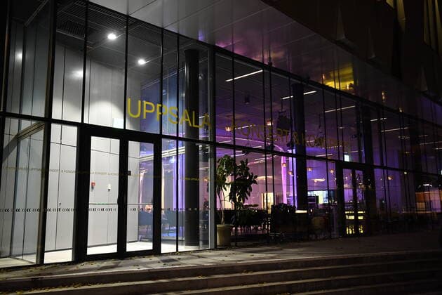 Uppsala, Sweden 2021 11 01 Two people were killed after a person fell several meters into a concert hall in Uppsala, Sweden Uppsala SWEDEN x10040x,  Copyright: xAndersxWiklund TTx UPPSALA ACCIDENT