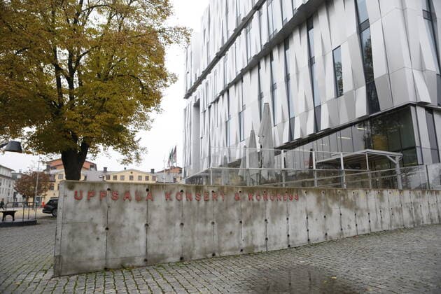 UPPSALA 20211103 Police continue to investigate the incident in Uppsala Concert Hall on Tuesday night, when two men died and a woman was injured after one of the men fell from a height Photo Christine Olsson TT kod 10430 UPPSALA SWEDEN x10430x,  Copyright: xChristinexOlsson TTx UPPSALA CONCERT HALL