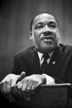 August 31, 2021, Washington, DC, USA: Martin Luther King, Jr., leaning on Lectern during Press Conference, Washington, DC USA, Marion S. Trikosko, U.S. News & World Report Magazine Photograph Collection, March 26, 1964 Washington USA - ZUMAg145 20210831_zap_g145_011 Copyright: xJTxVintagex