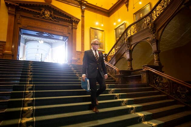 November 3, 2021, Toronto, on, Canada: Ontario s Chief Medical Officer Dr. Kieran Moore makes his way to a press briefing at Queen s Park in Toronto in Toronto on Wednesday November 3, 2021. The province announced that it is planning to offer booster doses of COVID-19 vaccines to all Ontarians, starting with the next priority group who will be able to book appointments starting this Saturday. Toronto Canada  - ZUMAc35_ 20211103_zaf_c35_028 Copyright: xChrisxYoungx