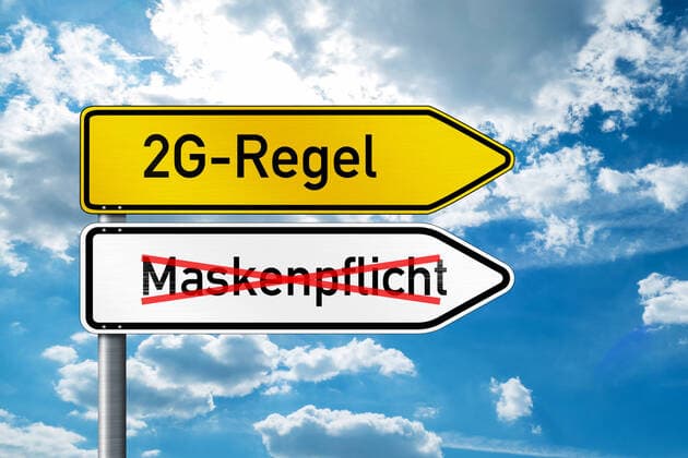 03 November 2021: Mask requirement eliminated by 2G rule, Medical face mask Mask need not be worn by admission of Vaccinated and recovered after 2G