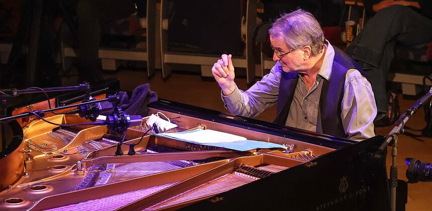 Concert by Bobo Stenson Trio @ Pierre Boulez Saal Jazzfest Berlin Bobo Stenson Trio Bobo Stenson Piano Anders Jormin Double Bass Jon Fält Drums
