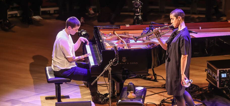 Concert by Kaja Draksler and Susana Silva @ Pierre Boulez Saal Jazzfest Berlin Kaja Draksler piano Susana Santos Silva trumpet