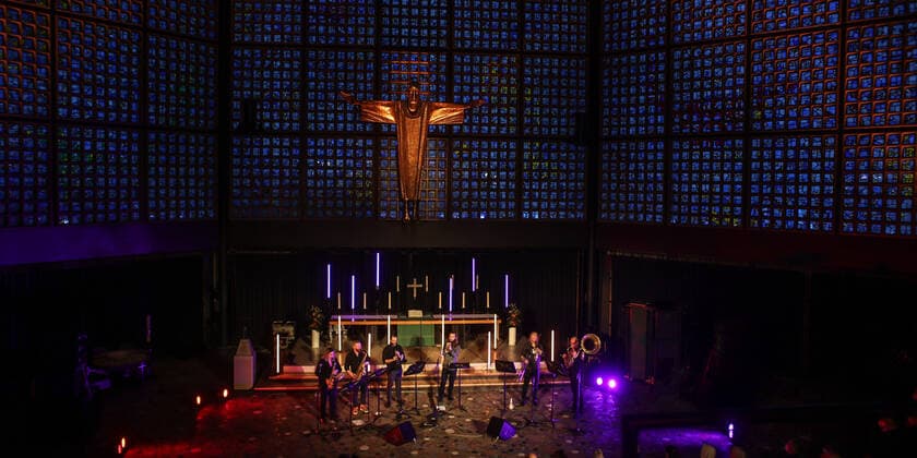 Concert by Maria Faust @ Kaiser Wilhelm Gedächtnis Kirche , Jazzfest Berlin Maria Faust™s Sacrum Facere, Maria Faust Alto Saxophone Emanuele Maniscalco Organ Ned Ferm Saxophone Francesco Bigoni Clarinet Tobias Wiklund Trumpet Mads Hyhne Trombone Jonatan Ahlborn Tuba