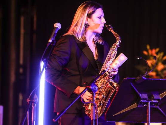 Concert by Maria Faust @ Kaiser Wilhelm Gedächtnis Kirche , Jazzfest Berlin Maria Faust™s Sacrum Facere, Maria Faust Alto Saxophone Emanuele Maniscalco Organ Ned Ferm Saxophone Francesco Bigoni Clarinet Tobias Wiklund Trumpet Mads Hyhne Trombone Jonatan Ahlborn Tuba