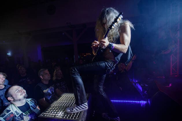 Hademarschen, Germany 05 November 2021 Grave Digger Hademascher Hof 05 11 2021 Recording of the live concert with audience for a live recording for later release was a great success Even from Sweden fans of Grave Digger came to Schleswig Holstein Photo Axel Ritt Hademascher Hof Schleswig Holstein Copyright: xFotostandx xJacobsx